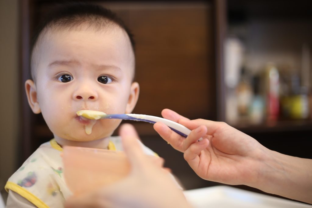 Picture of baby eating food